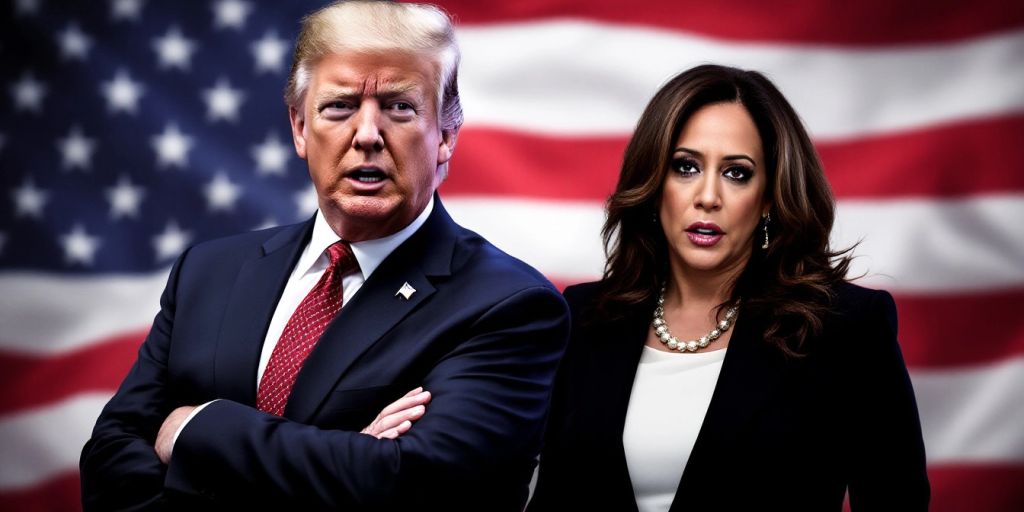 Donald Trump and Kamala Harris's picture